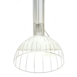 Lampa wisząca metalowa ażurowa LOFT Biała 75cm
